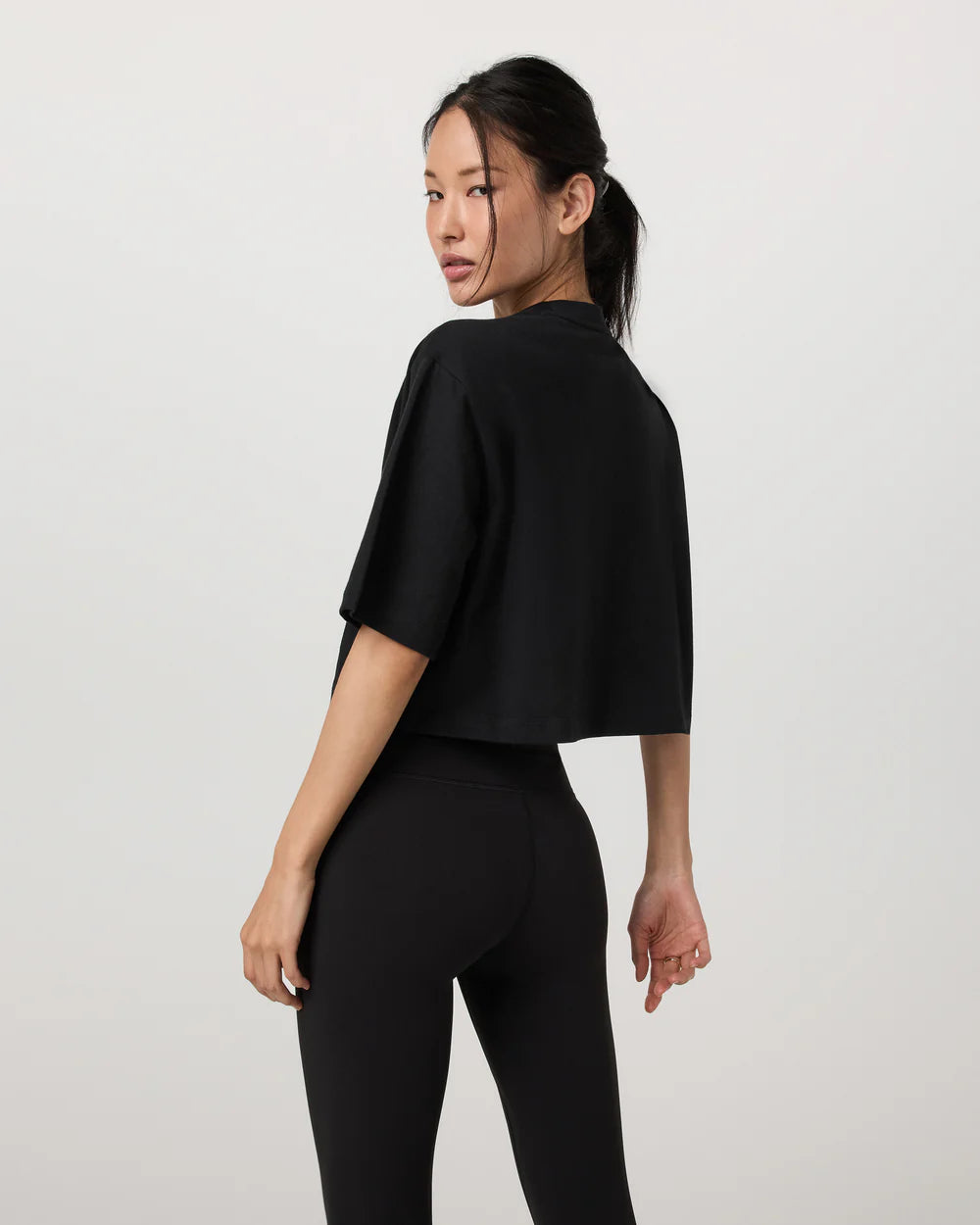 Short Sleeve Heavyweight Crop Cotton Tee