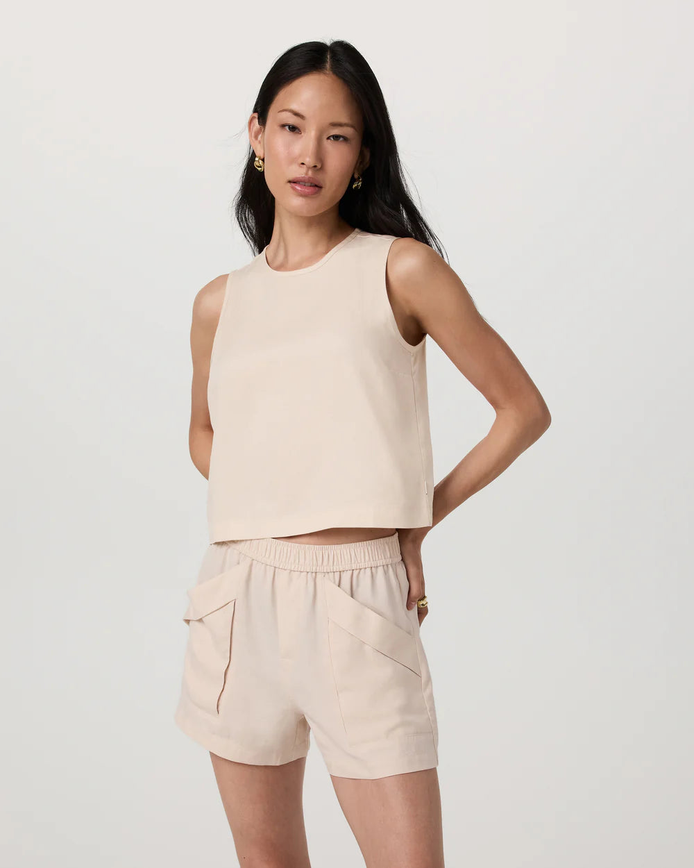 Trestles Twill Crop Tank