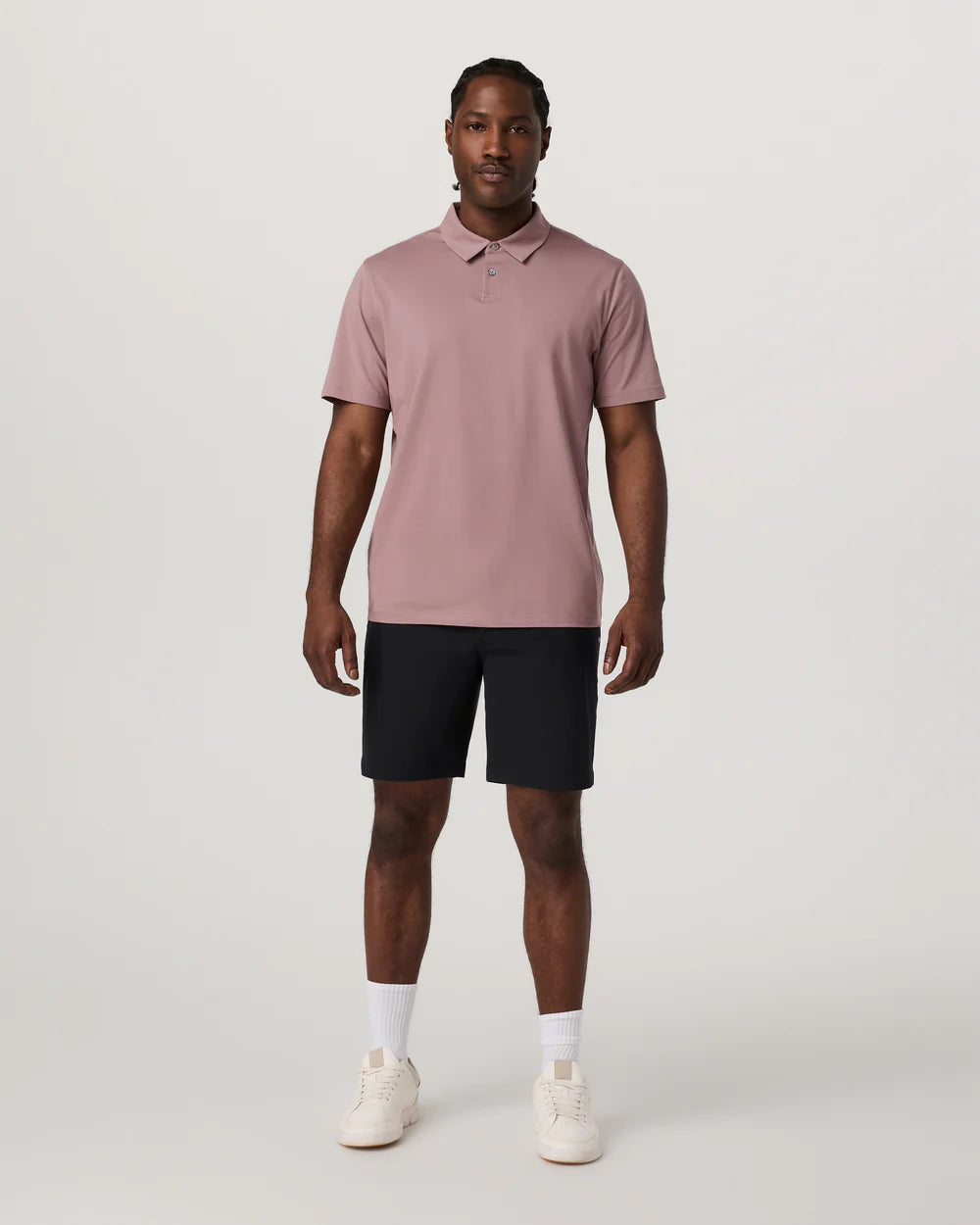 Short Sleeve Feather Polo