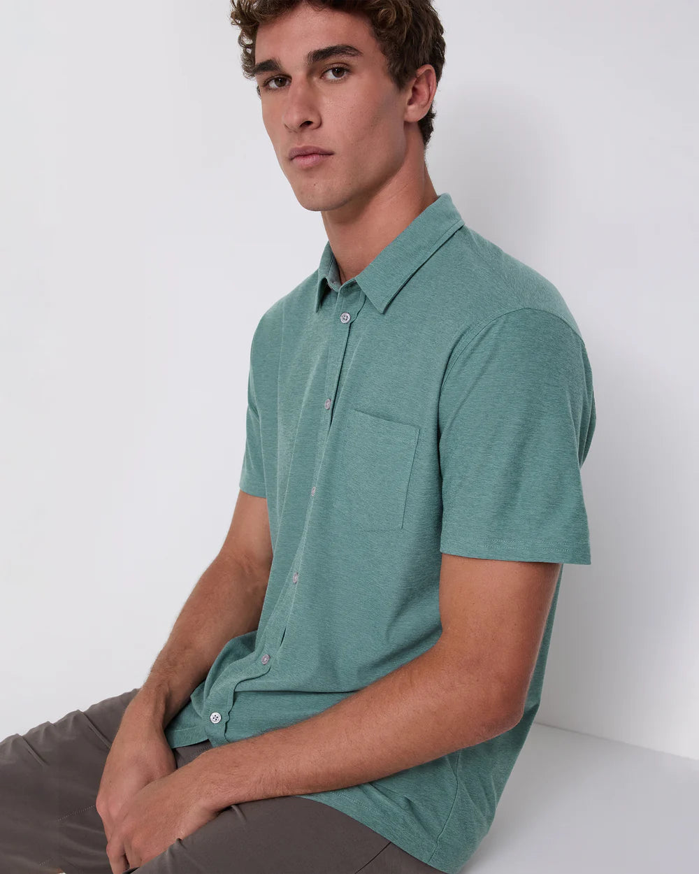 Short Sleeve Strato Button Down