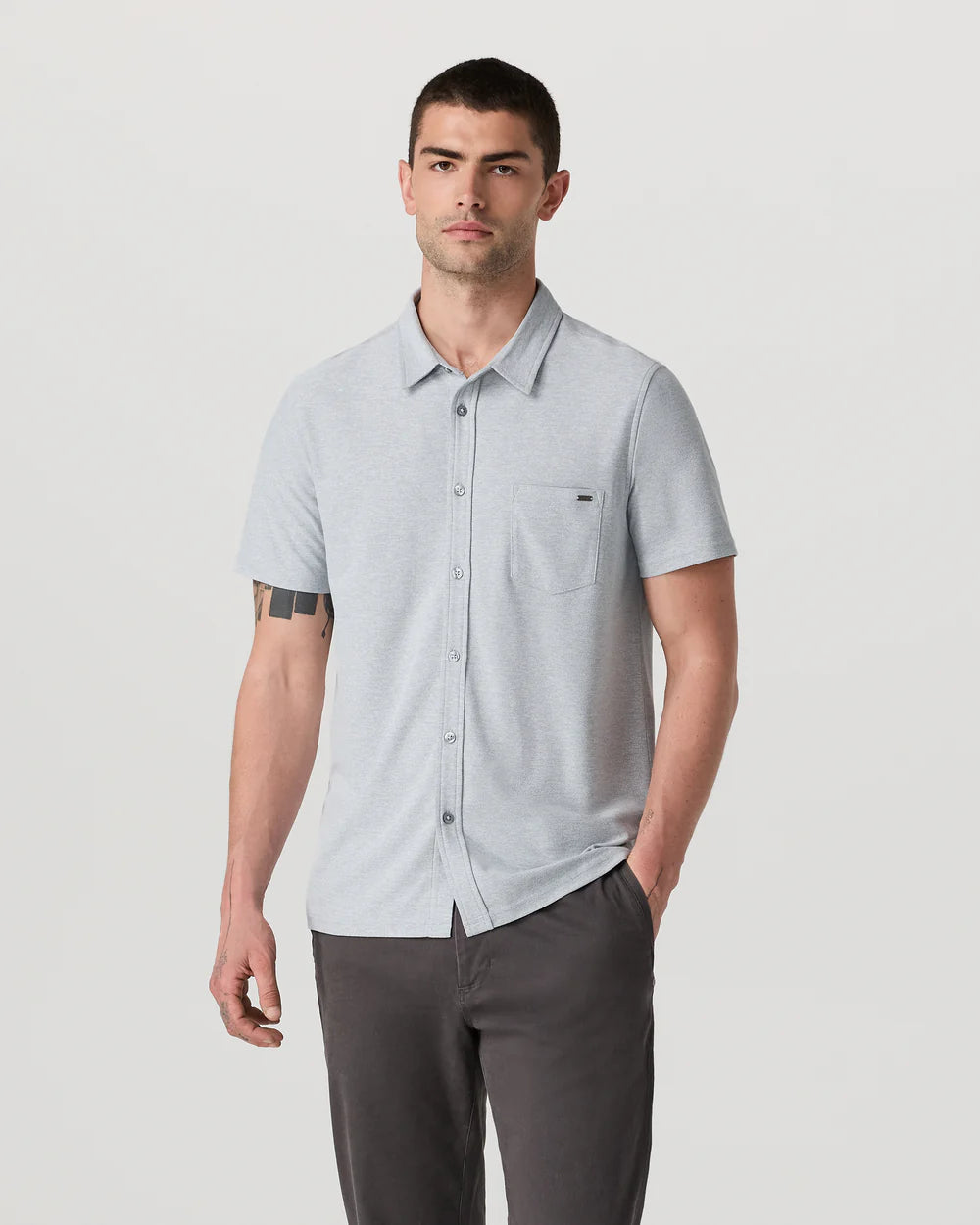Short Sleeve Ace Button Down