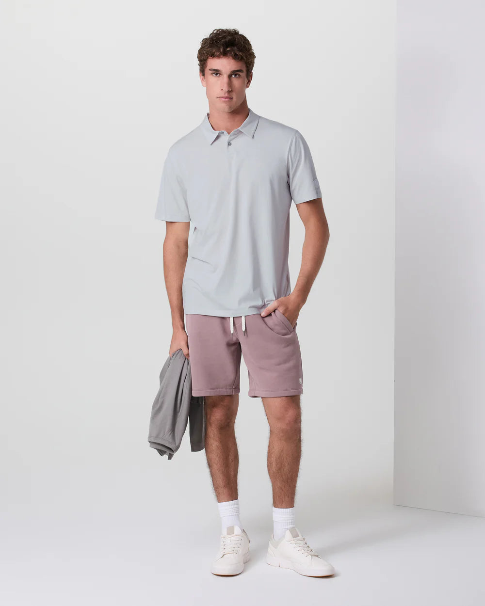 Short Sleeve Feather Polo