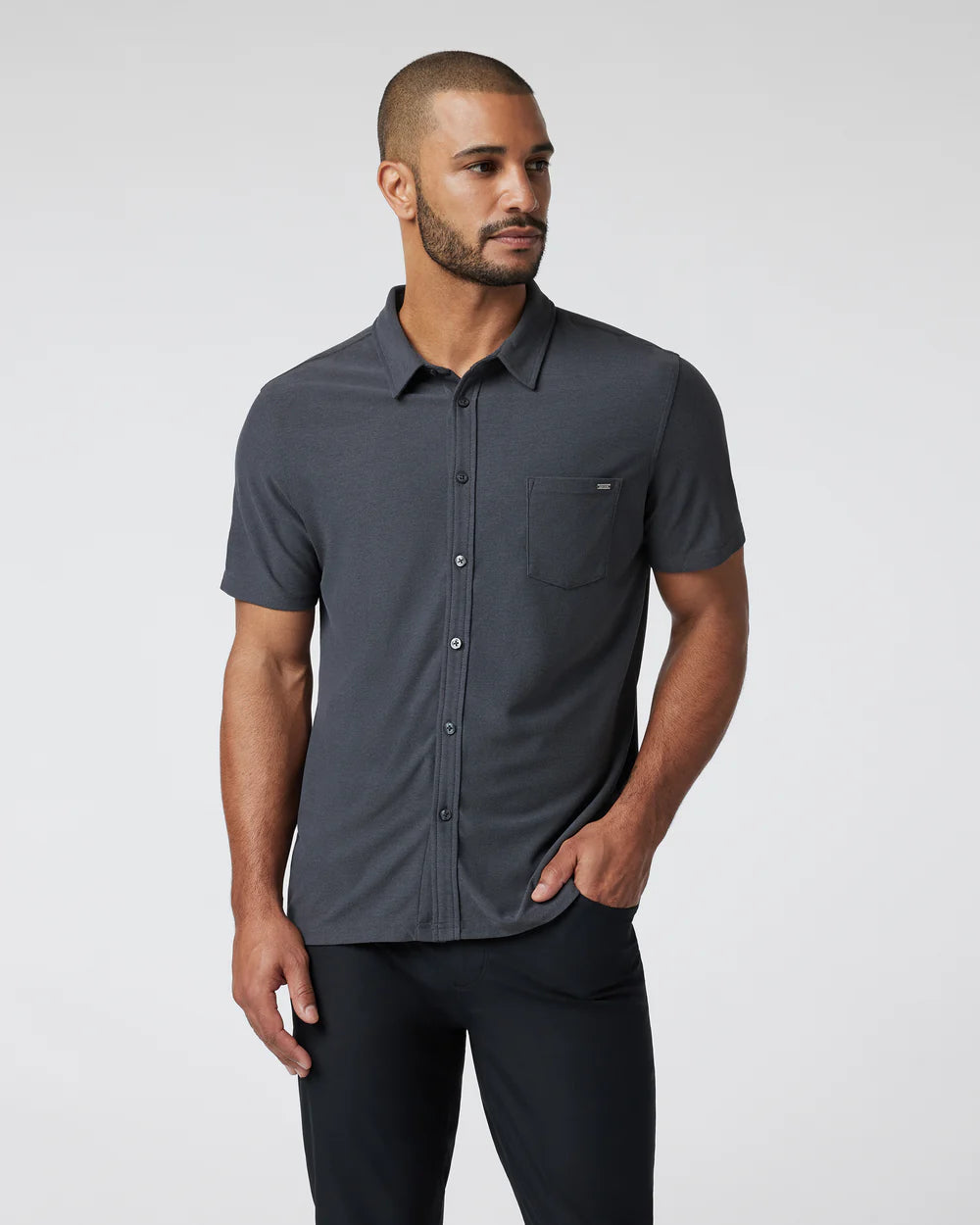 Short Sleeve Ace Button Down