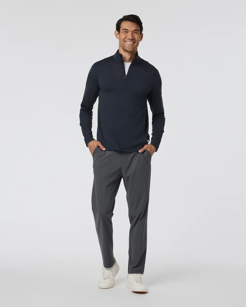 Ponto Half Zip Mock Neck